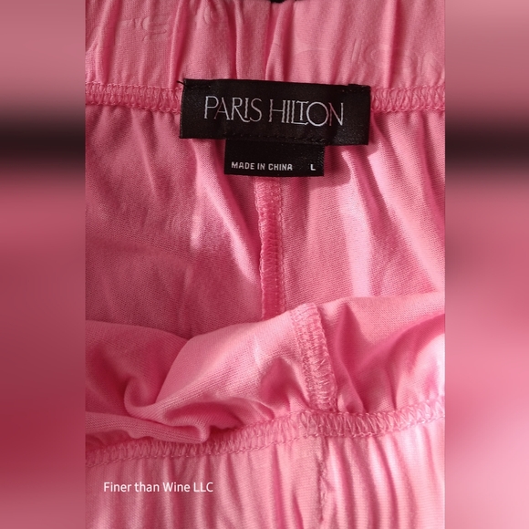 Paris Hilton Cotton Candy Pink Cami & Shorts 2pc Sleepwear Set Women's Size L - Picture 4 of 4